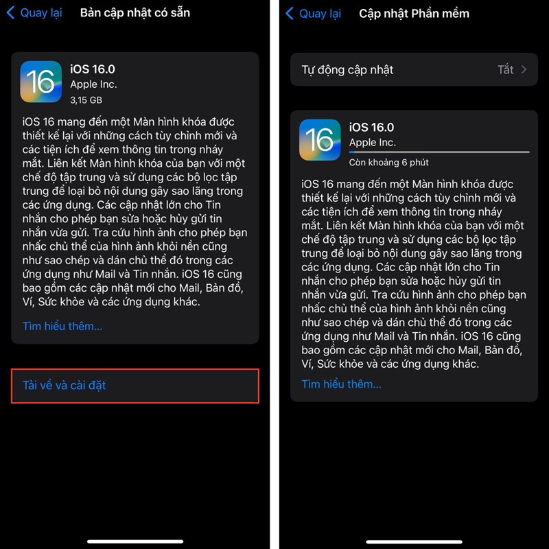 Cập nhật iOS 16 chính thức Cập nhật iOS 16 chính thức