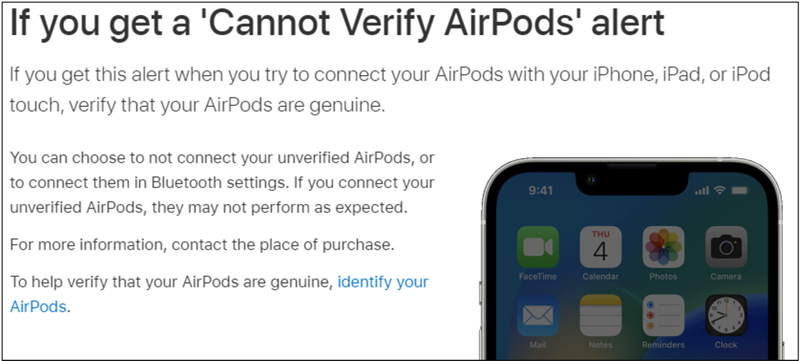 Apple đưa ra hướng dẫn khi gặp AirPods nhái