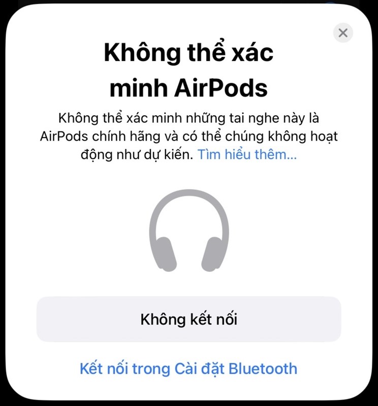 iOS 16 phát hiện AirPods nhái