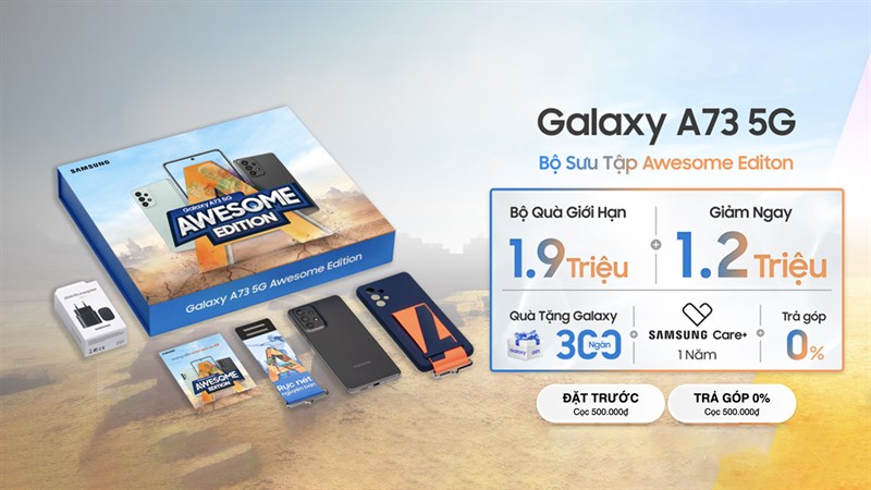 Gói Samsung Care+ 1 năm khi mua Galaxy A73 5G phiên bản AWESOME Gói Samsung Care+ 1 năm khi mua Galaxy A73 5G phiên bản AWESOME