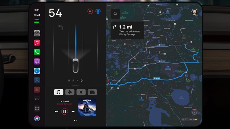 Apple CarPlay trên xe Tesla Motor1