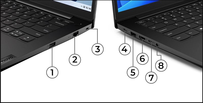 Hình ảnh các cổng Lenovo K14 Bussiness Hình ảnh các cổng Lenovo K14 Bussiness