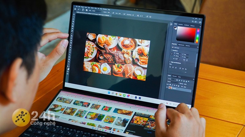 Màn hình của ASUS Zenbook Pro 14 Duo OLED đạt chuẩn màu DCI-P3 cùng độ sáng 550 nits Màn hình của ASUS Zenbook Pro 14 Duo OLED đạt chuẩn màu DCI-P3 cùng độ sáng 550 nits