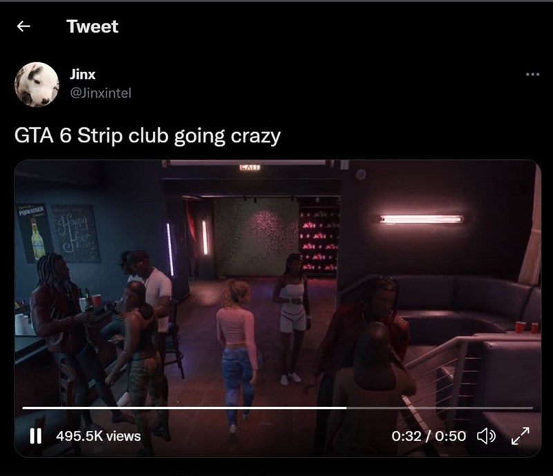 Đoạn video rò rỉ về lối chơi của GTA 6 trên Twitter Đoạn video rò rỉ về lối chơi của GTA 6 trên Twitter
