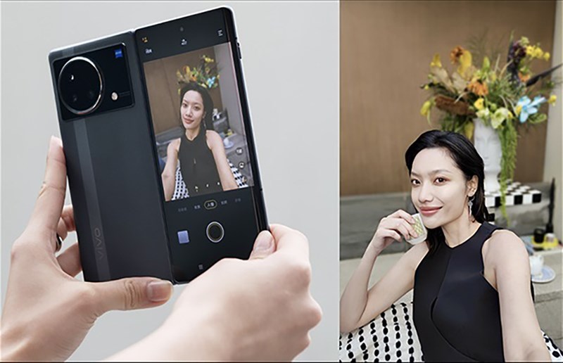 Hình ảnh chụp selfie cùng Vivo X Fold Hình ảnh chụp selfie cùng Vivo X Fold