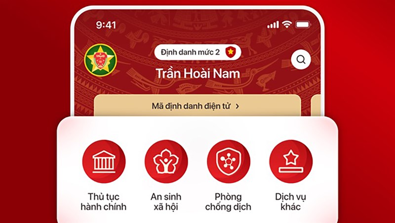 Giao diện ứng dụng VNEID Giao diện ứng dụng VNEID