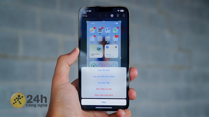 iPhone 13 Pro Max sau khi cập nhật iOS 16 hỗ trợ tính năng sao chép ảnh chụp màn hình vào bộ nhớ tạm.
