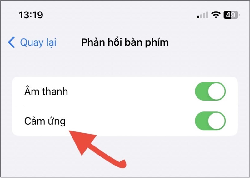 Cách bật cảm ứng Haptic Cách bật cảm ứng Haptic