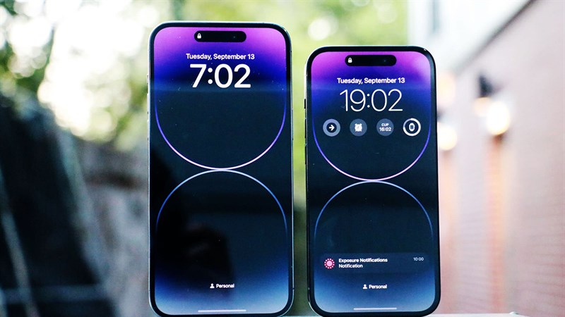 Hình ảnh iPhone 14 Pro Max với notch Dynamic Island