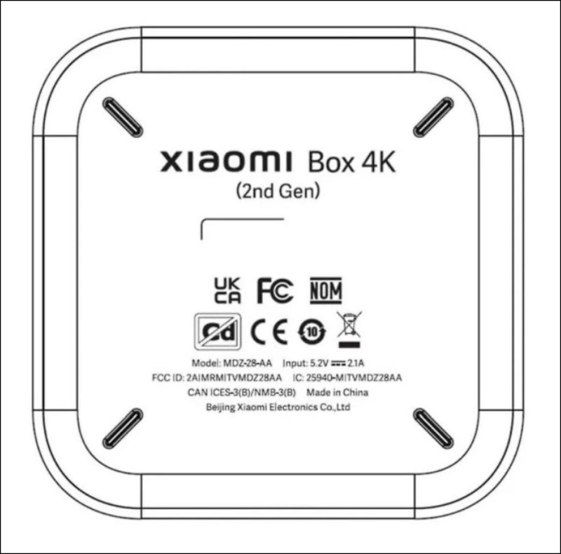 Thiết kế mặt sau của Xiaomi Box 4K thế hệ thứ 2