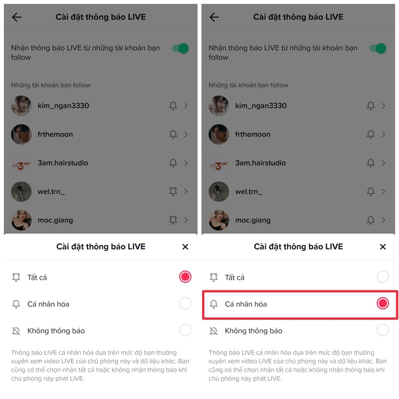 Hướng dẫn bật thông báo TikTok cho những tài khoản bạn đang follow