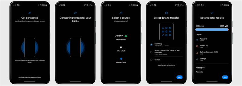 Chuyển từ điện thoại Android sang Samsung Galaxy