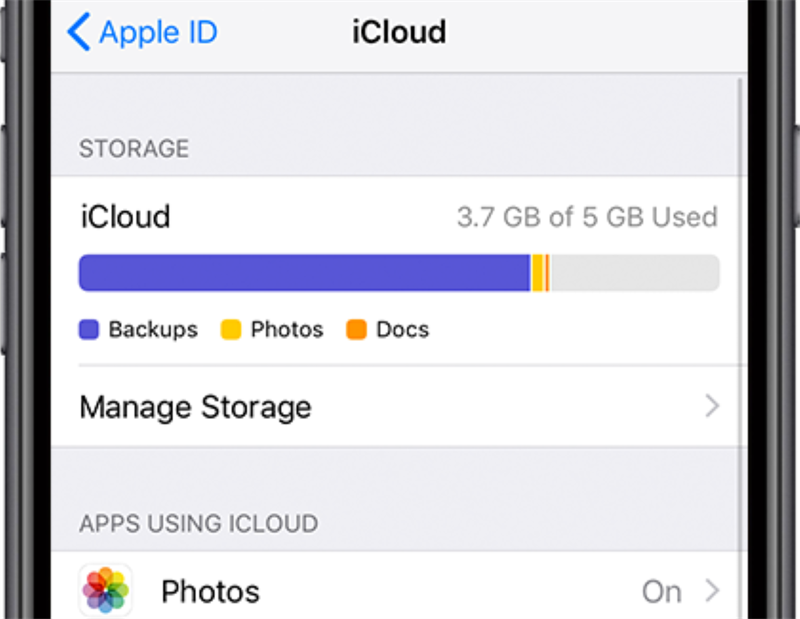 Tải dữ liệu lên iCloud