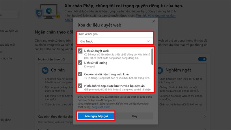 Cách xóa lịch sử duyệt web trên Microsoft Edge Cách xóa lịch sử duyệt web trên Microsoft Edge