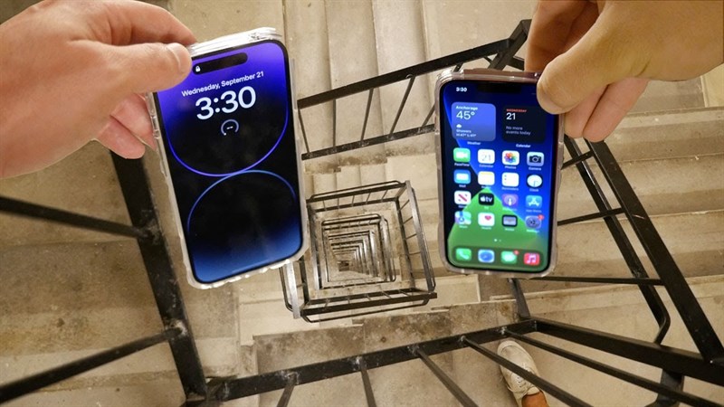 Hình ảnh iPhone 14 bị thả rơi để thử độ bền Hình ảnh iPhone 14 bị thả rơi để thử độ bền