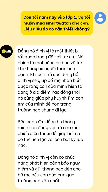 đồng hồ thông minh cho trẻ