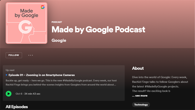 Podcast của Google cũng có sẵn trên Spotify