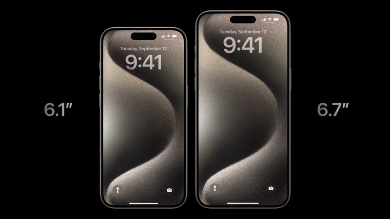 iPhone 15 Pro và iPhone 15 Pro Max khác nhau giữa phần kích thước