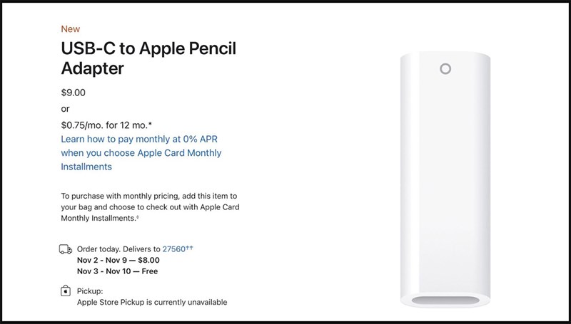 Bộ chuyển đổi Apple Pencil