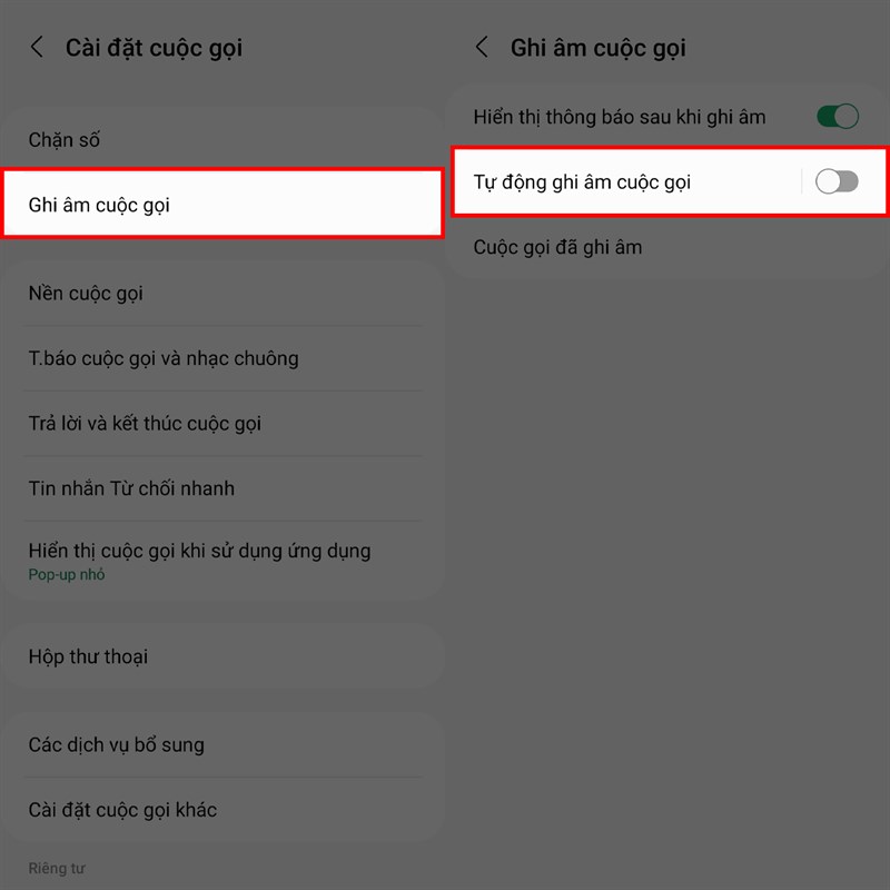Cách bật ghi âm cuộc gọi tự động trên điện thoại Samsung Cách bật ghi âm cuộc gọi tự động trên điện thoại Samsung