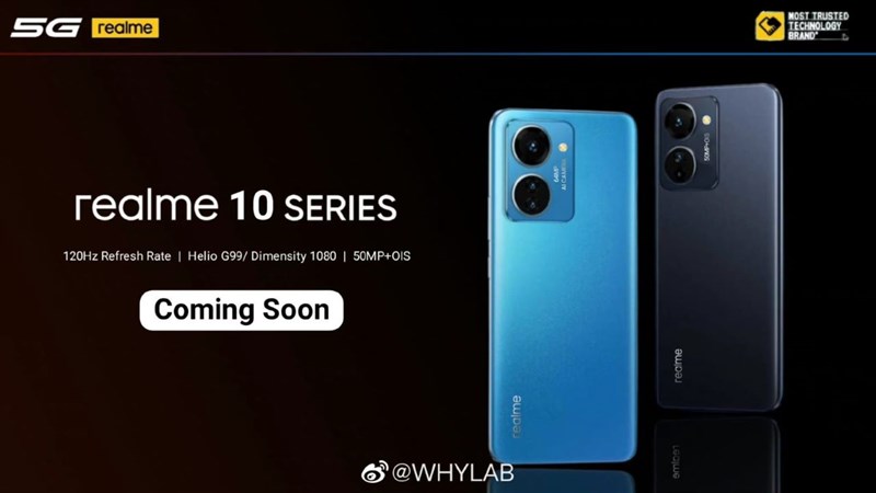 Hình ảnh poster được cho là của dòng sản phẩm realme 10 sắp tới