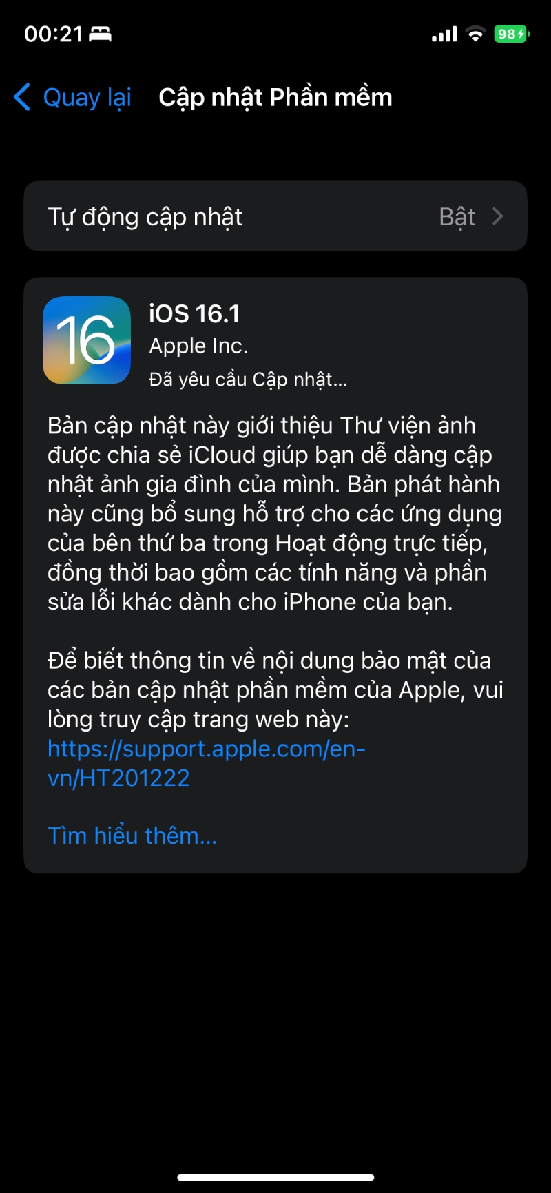 Apple chính thức phát hành iOS 16.1 cùng hàng loạt tính năng mới