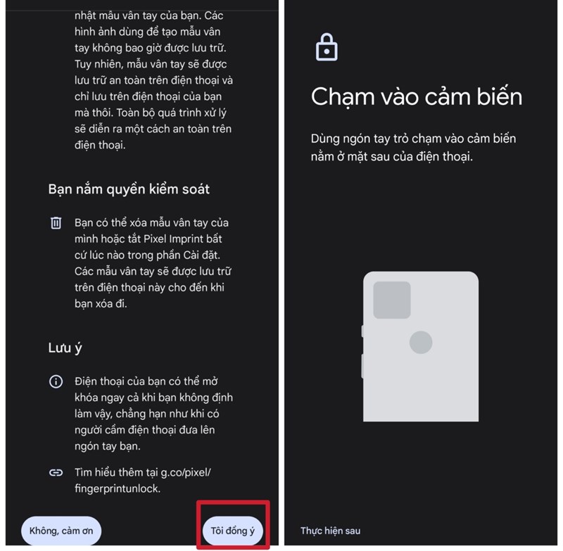 Cách cài mật khẩu vân tay cho Google Pixel Cách cài mật khẩu vân tay cho Google Pixel