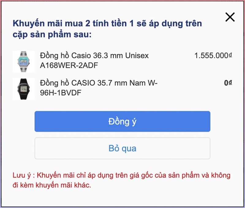Vui Tết độc thân, đồng hồ thời trang mua 1 tặng 1 hoặc giảm giá đến 50% Vui Tết độc thân, đồng hồ thời trang mua 1 tặng 1 hoặc giảm giá đến 50%