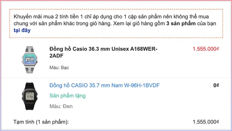 Vui Tết độc thân, đồng hồ thời trang mua 1 tặng 1 hoặc giảm giá đến 50% Vui Tết độc thân, đồng hồ thời trang mua 1 tặng 1 hoặc giảm giá đến 50%