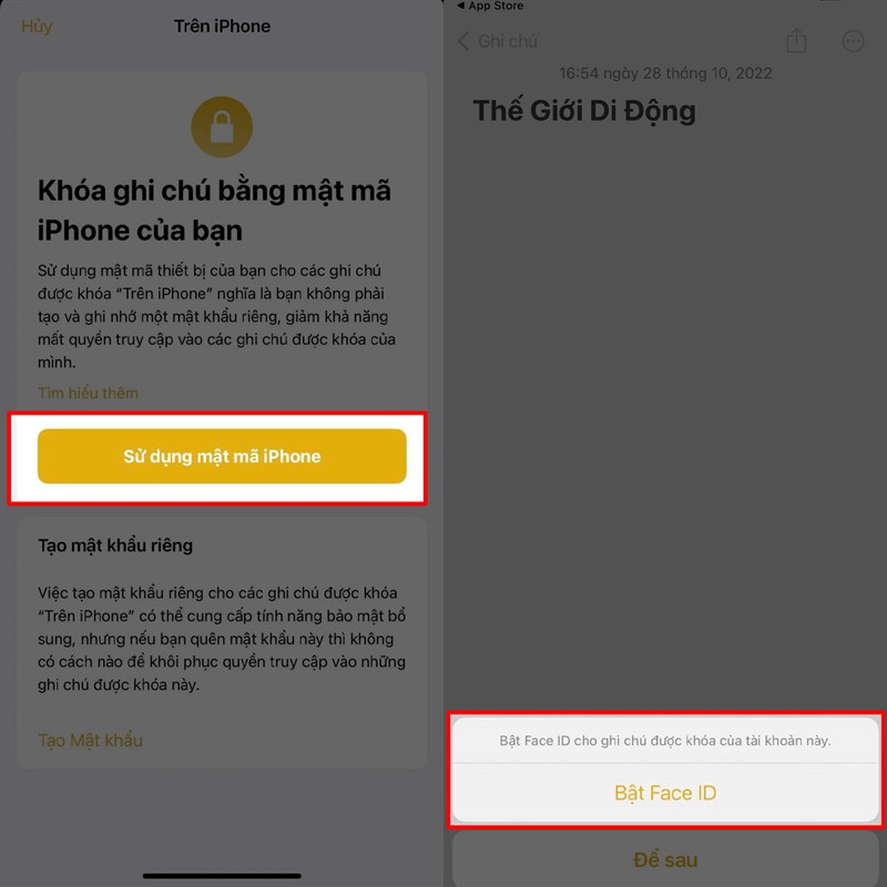 Cách khóa ghi chú bằng Face ID trên iPhone 14 Cách khóa ghi chú bằng Face ID trên iPhone 14