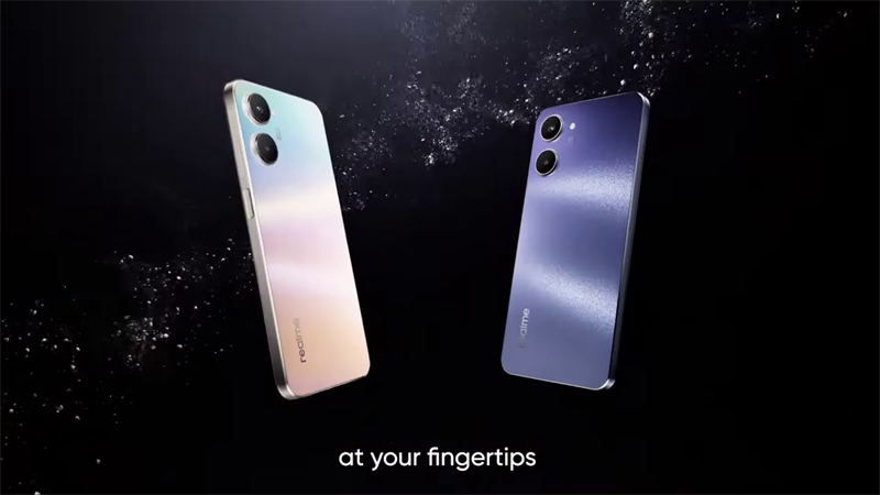 Mặt lưng lấp lánh của realme 10