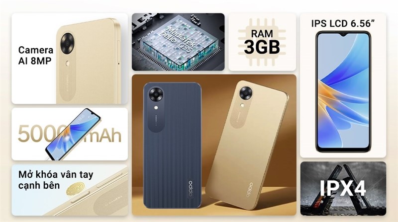 Đặc điểm nổi bật của OPPO A17K Đặc điểm nổi bật của OPPO A17K