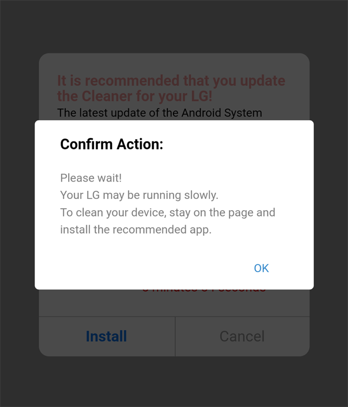 Trang web phát ra cảnh báo giả để lừa người dùng cài đặt ứng dụng Trang web phát ra cảnh báo giả để lừa người dùng cài đặt ứng dụng