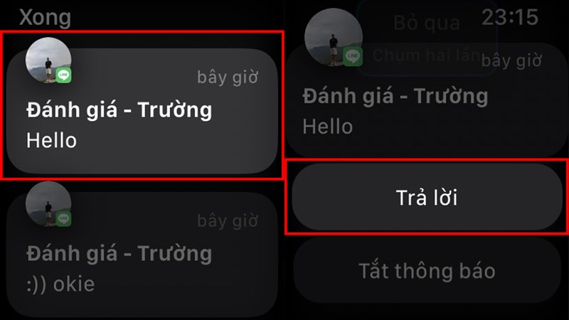 Cách trả lời tin nhắn trên Apple Watch series 8