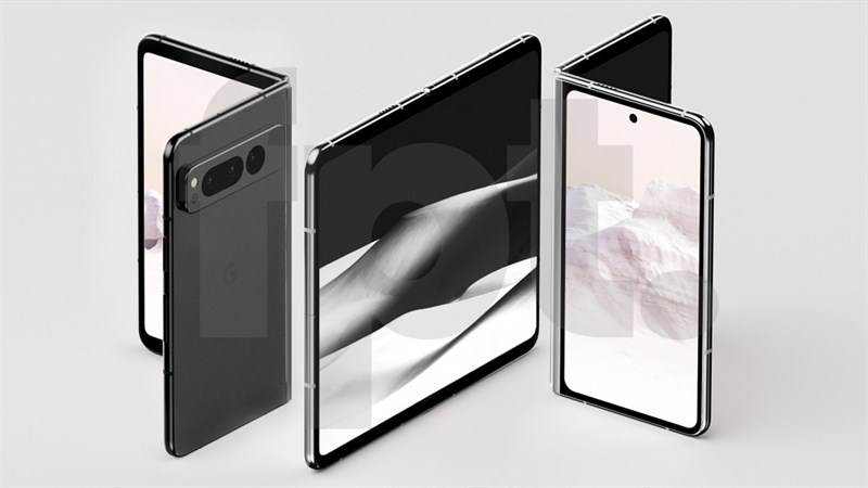 Google Pixel Fold lộ diện rõ nét trong render mới