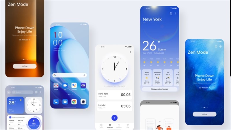 Ngôn ngữ Aquamorphic của OxygenOS 13 - Ảnh OnePlus Ngôn ngữ Aquamorphic của OxygenOS 13 - Ảnh OnePlus