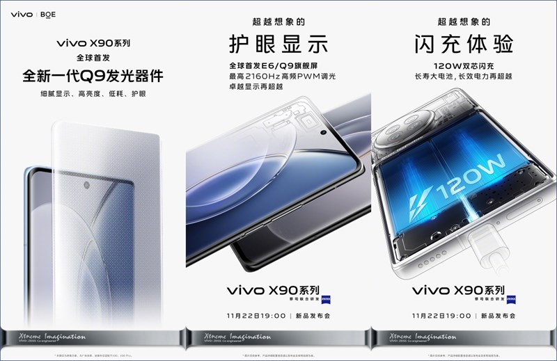 Vivo xác nhận thông số màn hình và sạc nhanh của Vivo X90 series