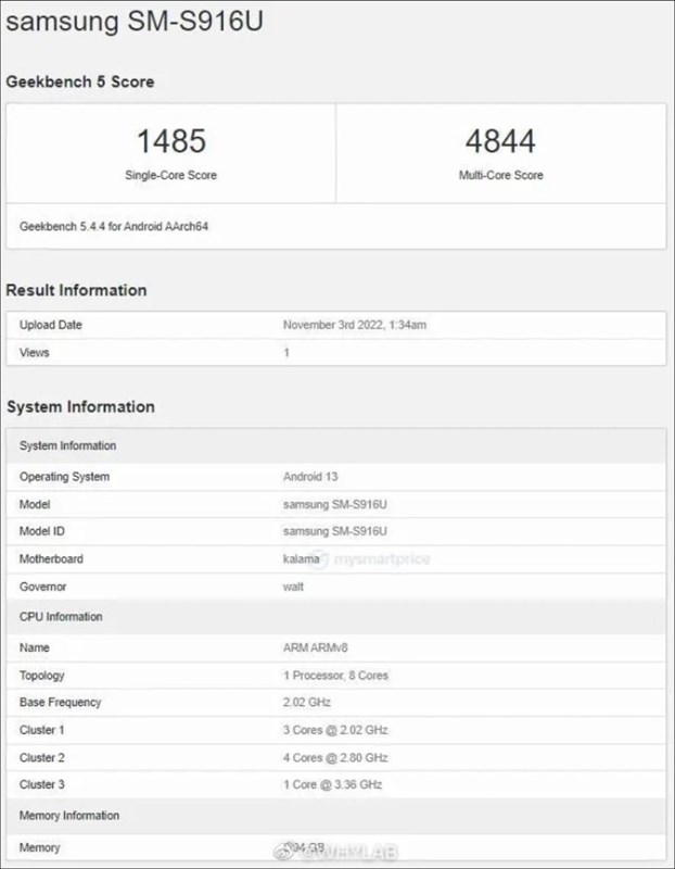 Điểm Geekbench bị rò rỉ của Galaxy S23 Plus Điểm Geekbench bị rò rỉ của Galaxy S23 Plus