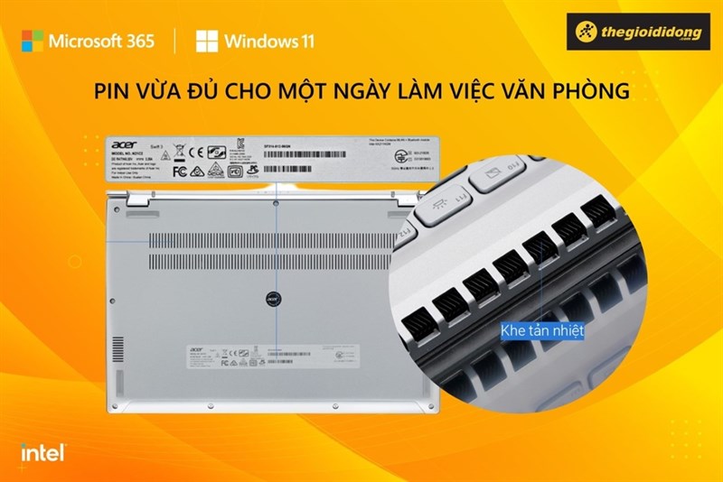 Acer Swift 3 SF314 512 56QN i5 - Pin vừa đủ cho một ngày làm việc văn phòng Acer Swift 3 SF314 512 56QN i5 - Pin vừa đủ cho một ngày làm việc văn phòng