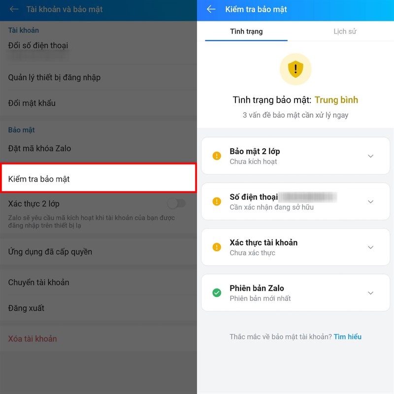 Hướng dẫn cách kiểm tra bảo mật Zalo