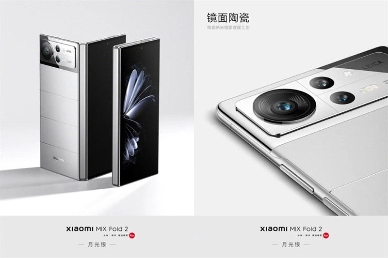 Xiaomi MIX Fold 2 màu Moonlight Silver