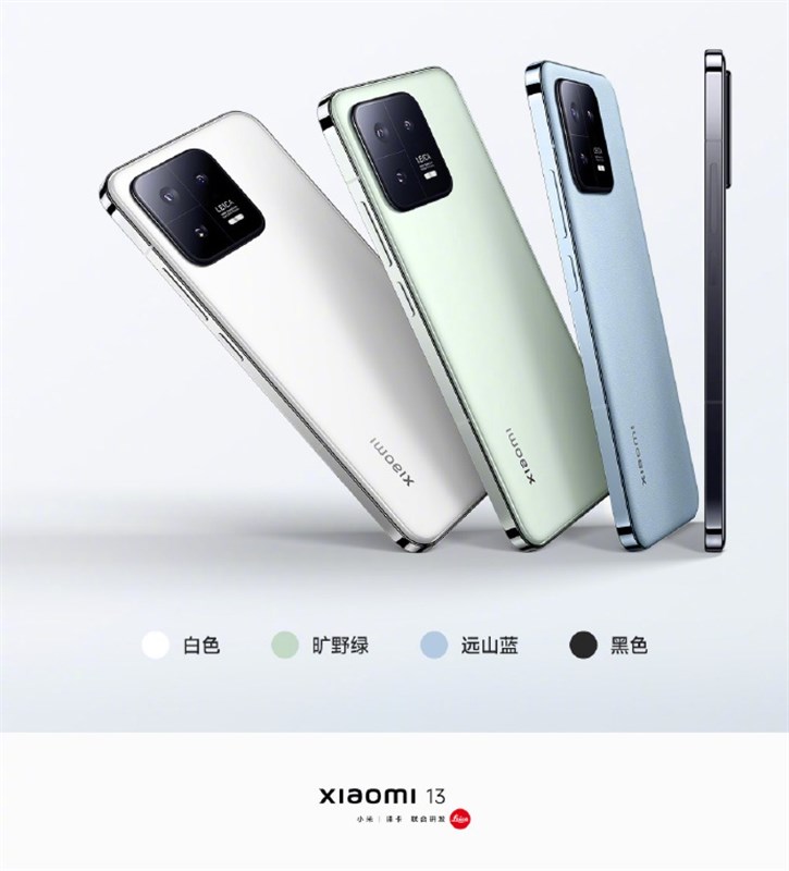 Các màu cơ bản trên Xiaomi 13