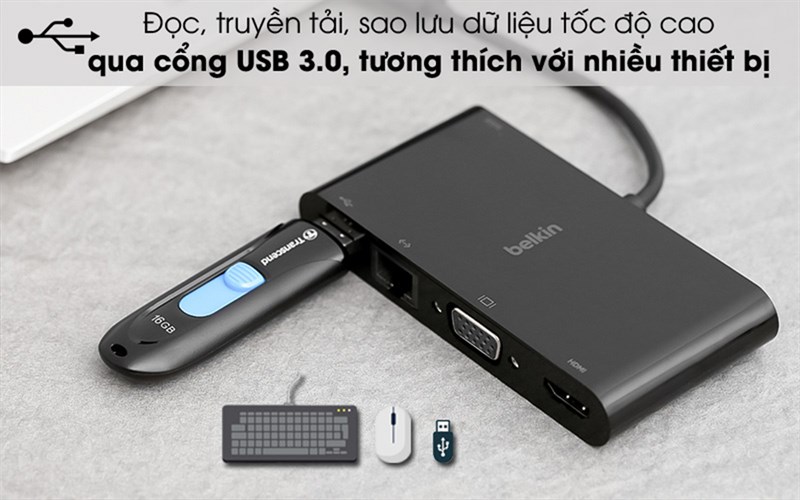 Cùng tìm hiểu Adapter chuyển đổi Type C 5 in 1 Belkin AVC004 Cùng tìm hiểu Adapter chuyển đổi Type C 5 in 1 Belkin AVC004