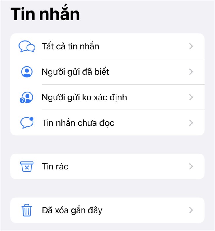 Lọc tin nhắn rác trên iPhone