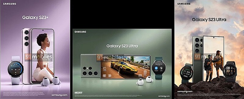 Rò rỉ poster quảng cáo Galaxy S23+ và Galaxy S23 Ultra