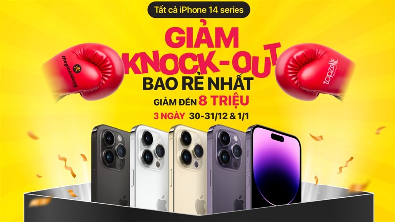 Hot sale đón Tết, tất cả iPhone 14 giá rẻ 'knock out; giá giảm đến tận 8 triệu Hot sale đón Tết, tất cả iPhone 14 giá rẻ 'knock out; giá giảm đến tận 8 triệu