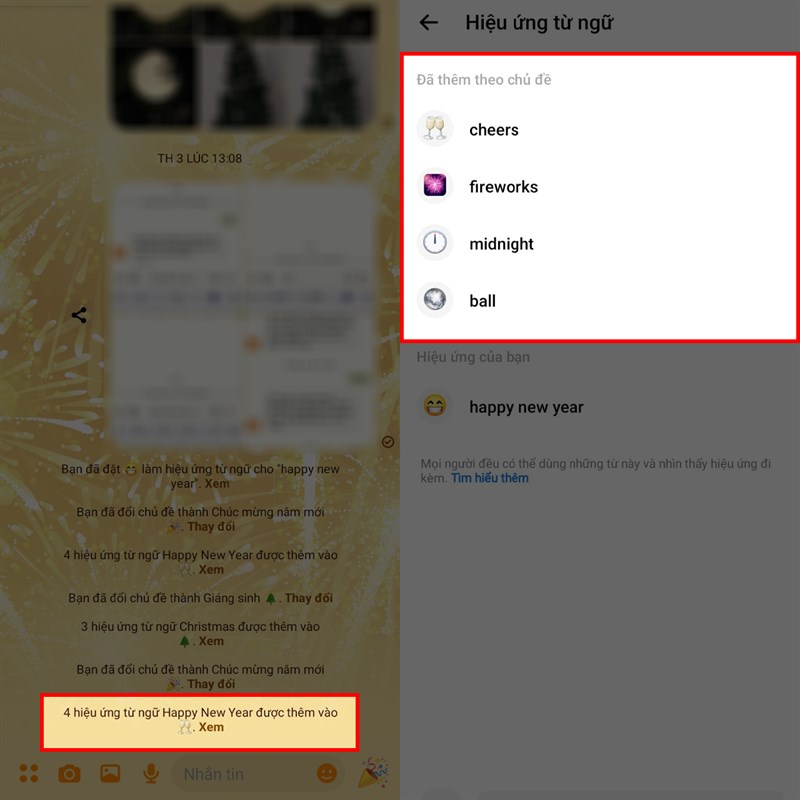 Cách đổi chủ đề năm mới cho Messenger