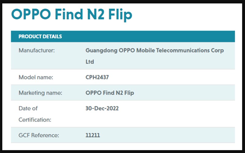 OPPO Find N2 Flip