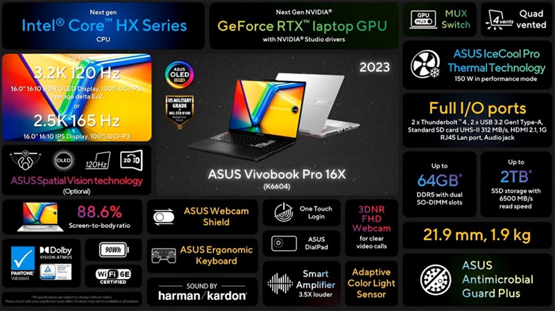 Laptop ASUS Vivobook Pro 16X 3D OLED ra mắt Laptop ASUS Vivobook Pro 16X 3D OLED ra mắt