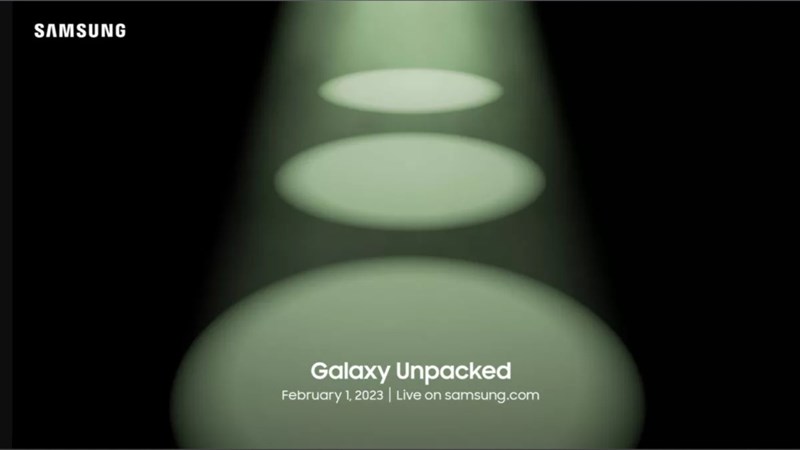 Poster chính thức về sự kiện Galaxy Unpacked đầu tiên trong năm 2023